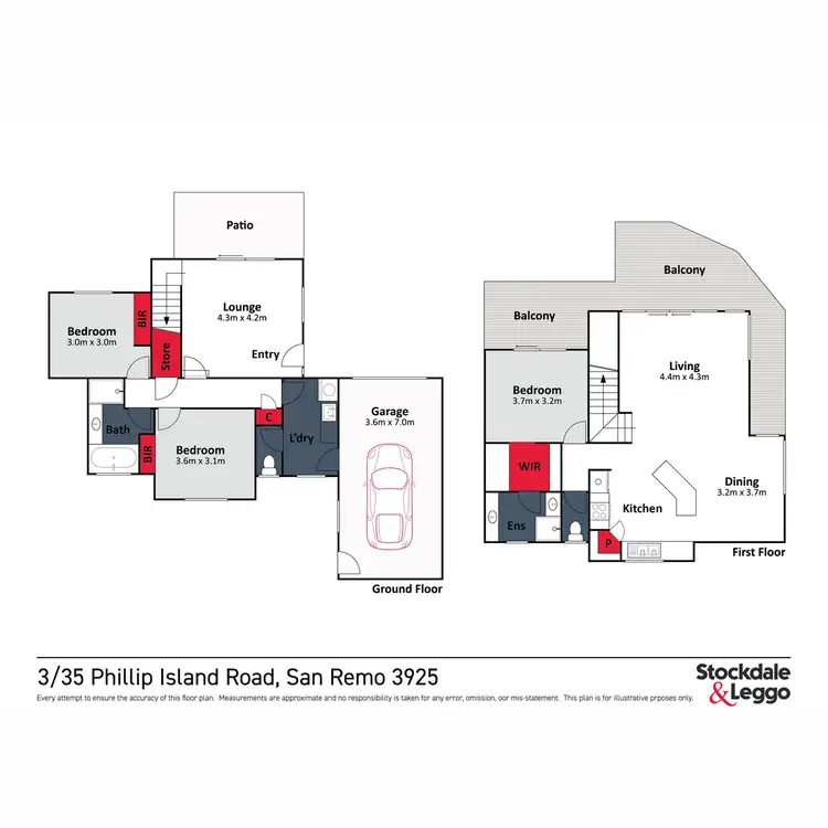 Floorplan of Homely townhouse listing, 3/35 Phillip Island Road, San Remo VIC 3925