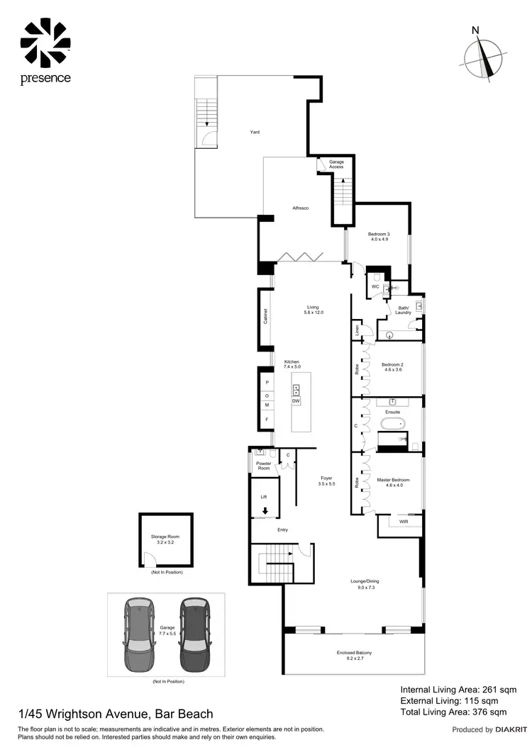 Floorplan of Homely unit listing, 1/45 Wrightson Avenue, Bar Beach NSW 2300