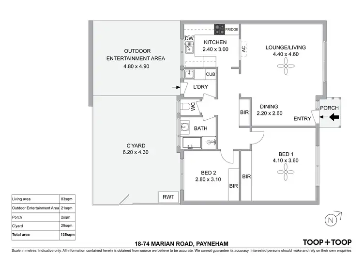 Floorplan of Homely unit listing, 18/74 Marian Road, Payneham SA 5070
