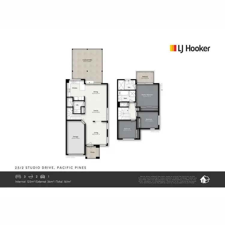Floorplan of Homely townhouse listing, 25/2 Studio Drive, Pacific Pines QLD 4211