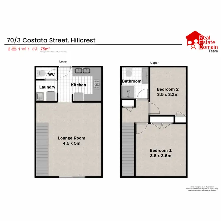 Floorplan of Homely townhouse listing, 70/3 Costata Street, Hillcrest QLD 4118