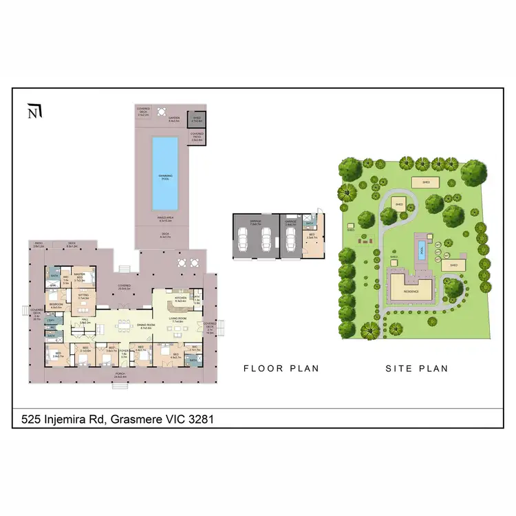 Floorplan of Homely house listing, 525 Injemira Road, Grassmere VIC 3281