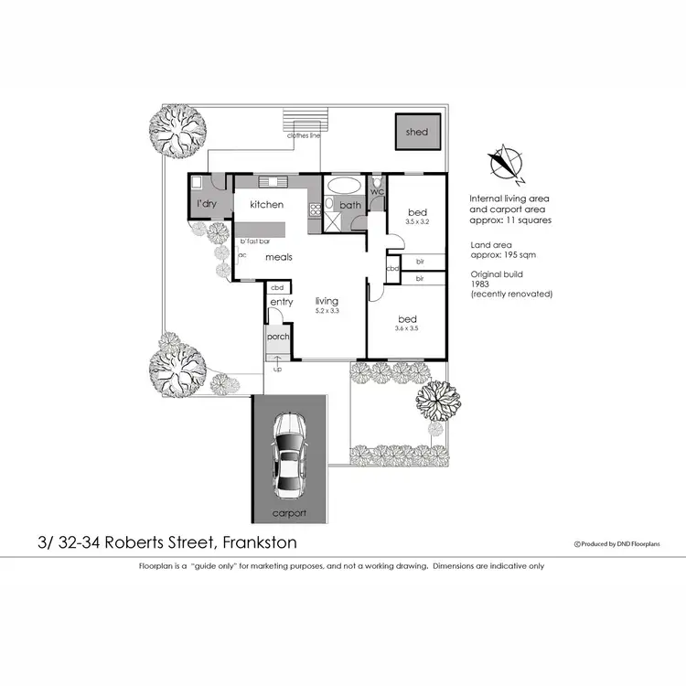 Floorplan of Homely unit listing, 3/32-34 Roberts Street, Frankston VIC 3199