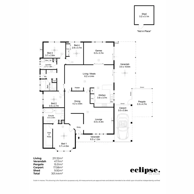Floorplan of Homely house listing, 4 Mackay Court, Greenwith SA 5125