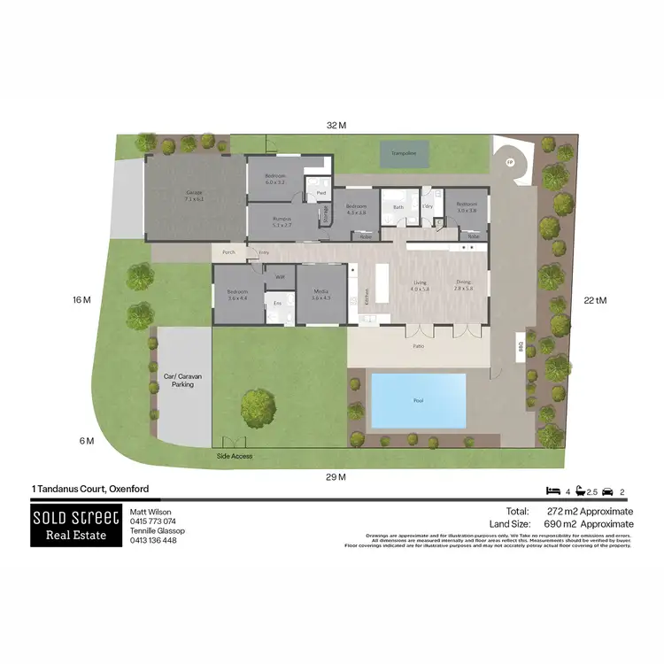 Floorplan of Homely house listing, 1 Tandanus Court, Oxenford QLD 4210