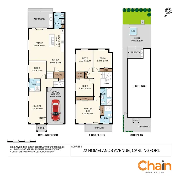Floorplan of Homely semi-detached listing, 22 Homelands Avenue, Carlingford NSW 2118