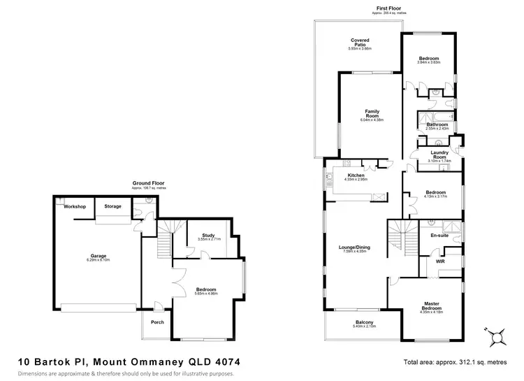 Floorplan of Homely house listing, 10 Bartok Place, Mount Ommaney QLD 4074