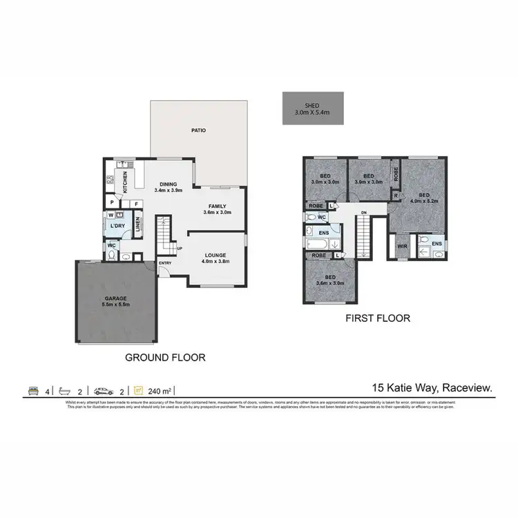 Floorplan of Homely house listing, 15 Katie Way, Raceview QLD 4305