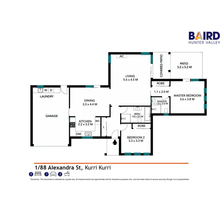 Floorplan of Homely unit listing, 1/88 Alexandra Street, Kurri Kurri NSW 2327