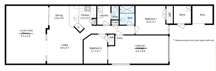 Floorplan of Homely villa listing, 45/4 Bellion Drive, Hamilton Hill WA 6163