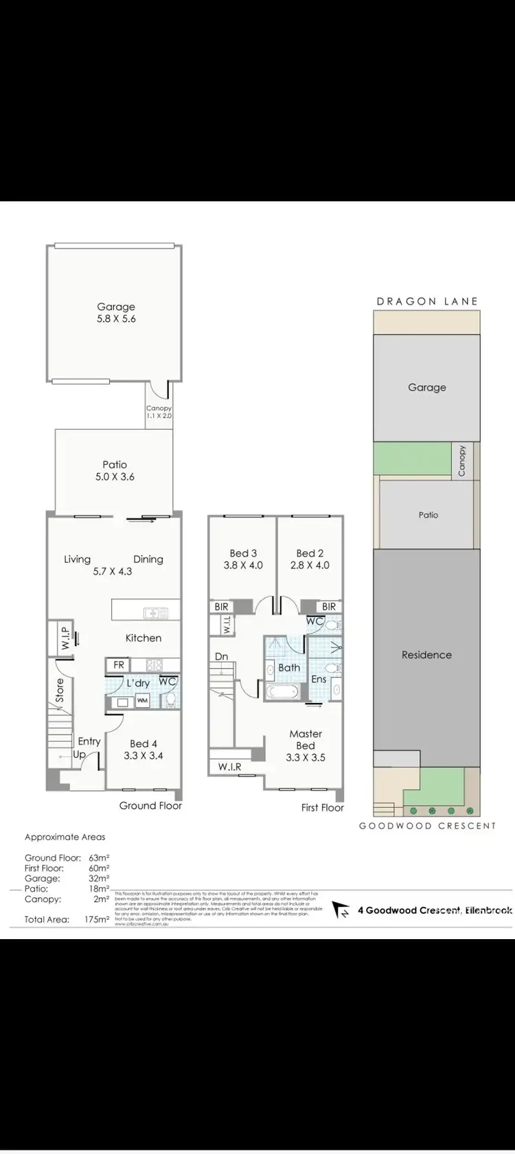 Floorplan of Homely house listing, 4 Goodwood Crescent, Ellenbrook WA 6069