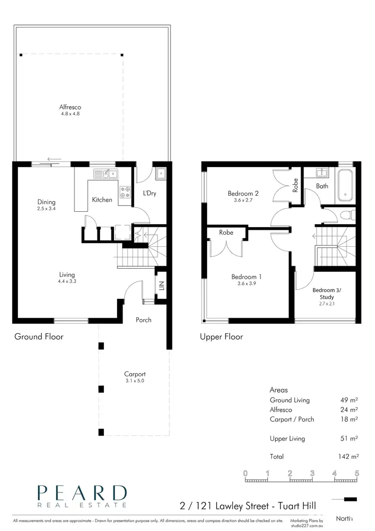 Floorplan of Homely townhouse listing, 2/121 Lawley Street, Tuart Hill WA 6060