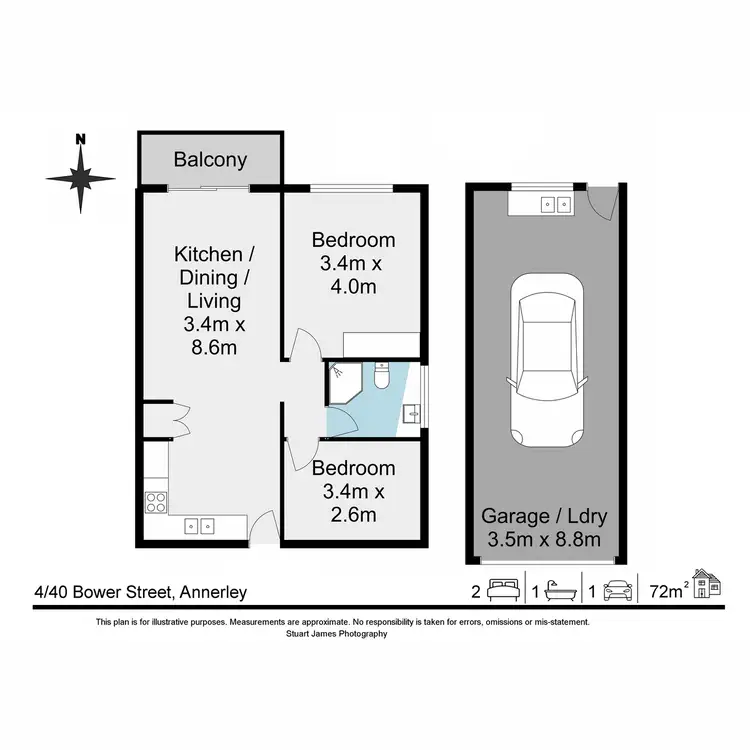 Floorplan of Homely unit listing, 4/40 Bower Street, Annerley QLD 4103