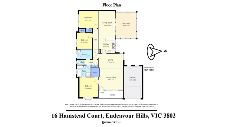 Floorplan of Homely house listing, 16 Hamstead Court, Endeavour Hills VIC 3802