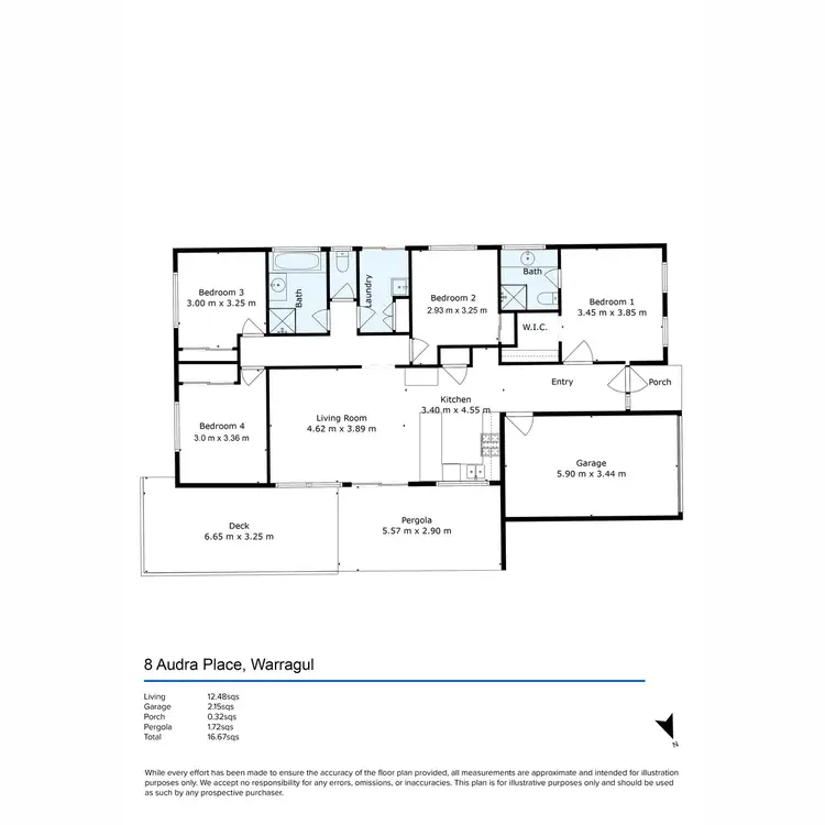 Floorplan of Homely house listing, 8 Audra Place, Warragul VIC 3820