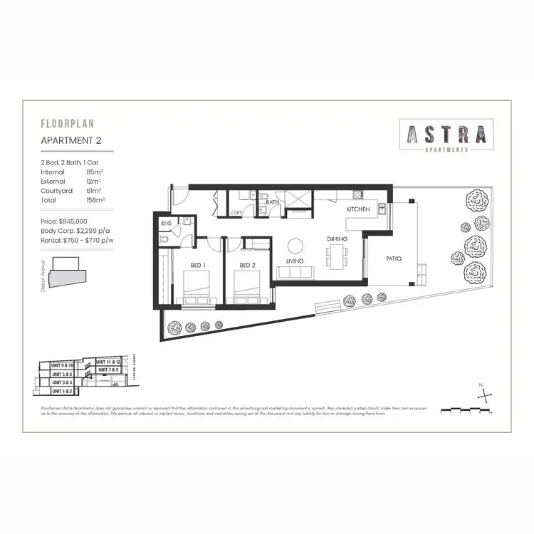 Floorplan of Homely apartment listing, 2/16 Station Avenue, Gaythorne QLD 4051