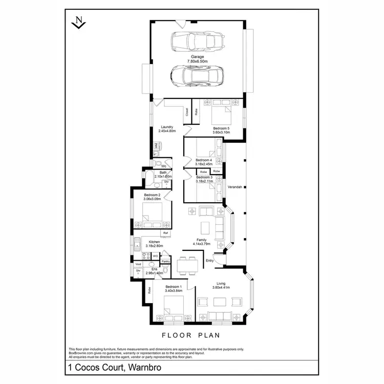 Floorplan of Homely house listing, 1 Cocos Court, Warnbro WA 6169