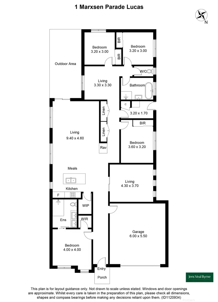 Floorplan of Homely house listing, 1 Marxsen Parade, Lucas VIC 3350