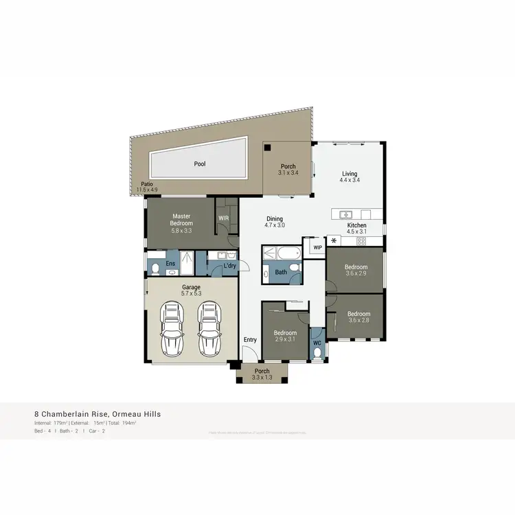 Floorplan of Homely house listing, 8 Chamberlain Rise, Ormeau Hills QLD 4208