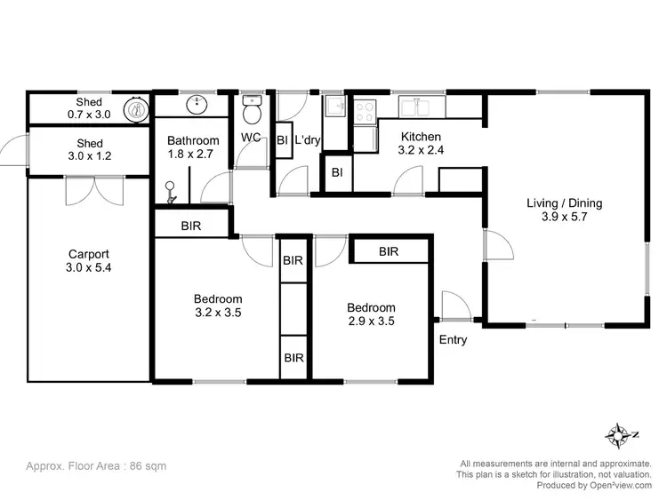 Floorplan of Homely villa listing, 2/8 Lincoln Street, Lindisfarne TAS 7015