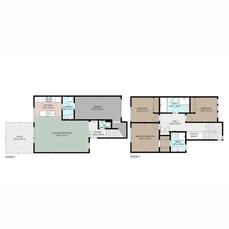 Floorplan of Homely townhouse listing, 106 Hill Drive, Pimpama QLD 4209