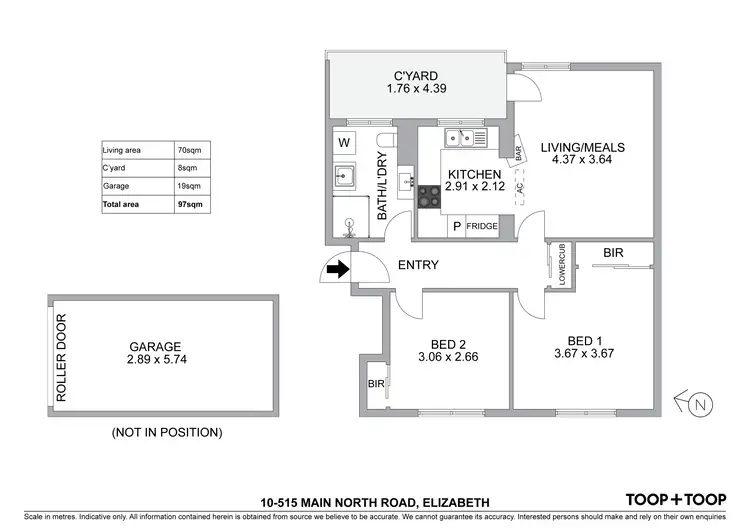 Floorplan of Homely unit listing, 10/515 Main North Road, Elizabeth SA 5112