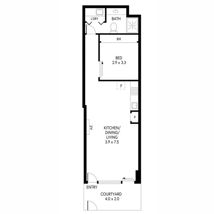 Floorplan of Homely apartment listing, 105/10 Balfours Way, Adelaide SA 5000