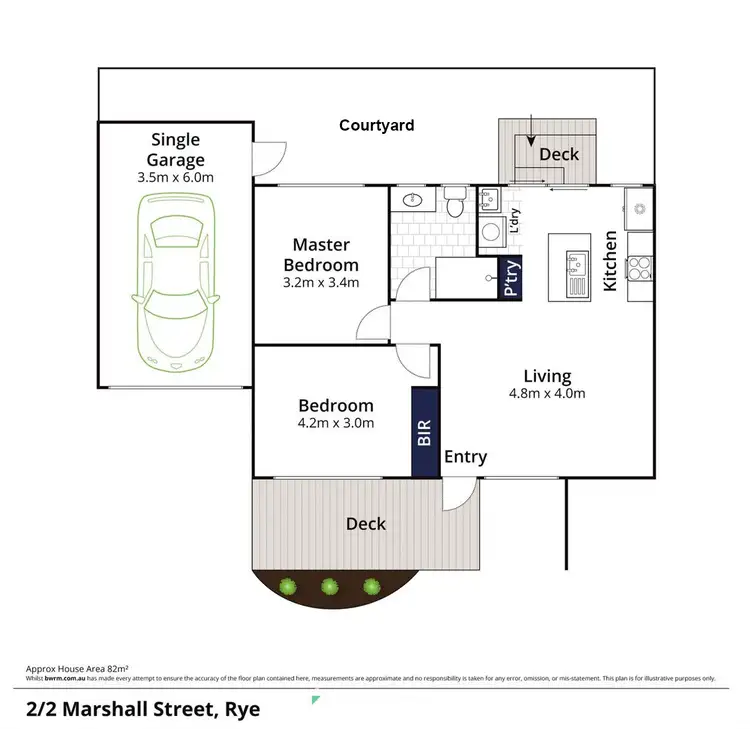Floorplan of Homely unit listing, 2/2 Marshall Street, Rye VIC 3941