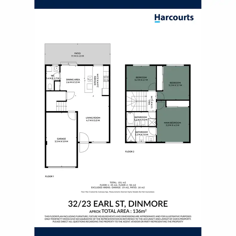 Floorplan of Homely townhouse listing, 32/23 Earl Street, Dinmore QLD 4303