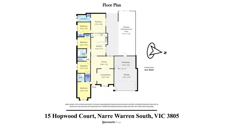 Floorplan of Homely house listing, 15 Hopwood Court, Narre Warren South VIC 3805
