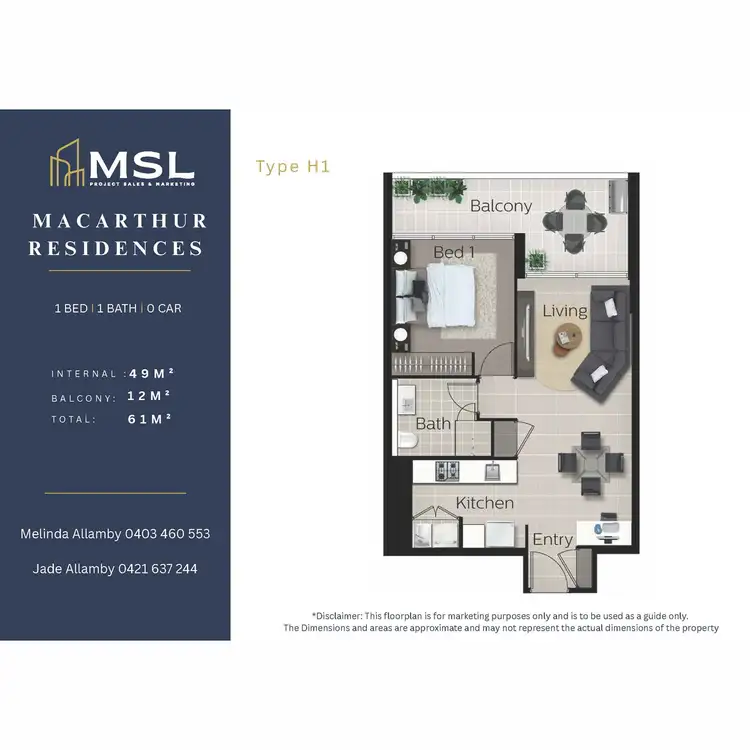 Floorplan of Homely apartment listing, B1 Type H/33 Remora Road, Hamilton QLD 4007
