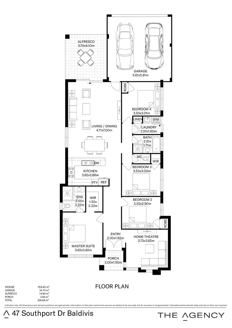 Floorplan of Homely house listing, 47 Southport Drive, Baldivis WA 6171