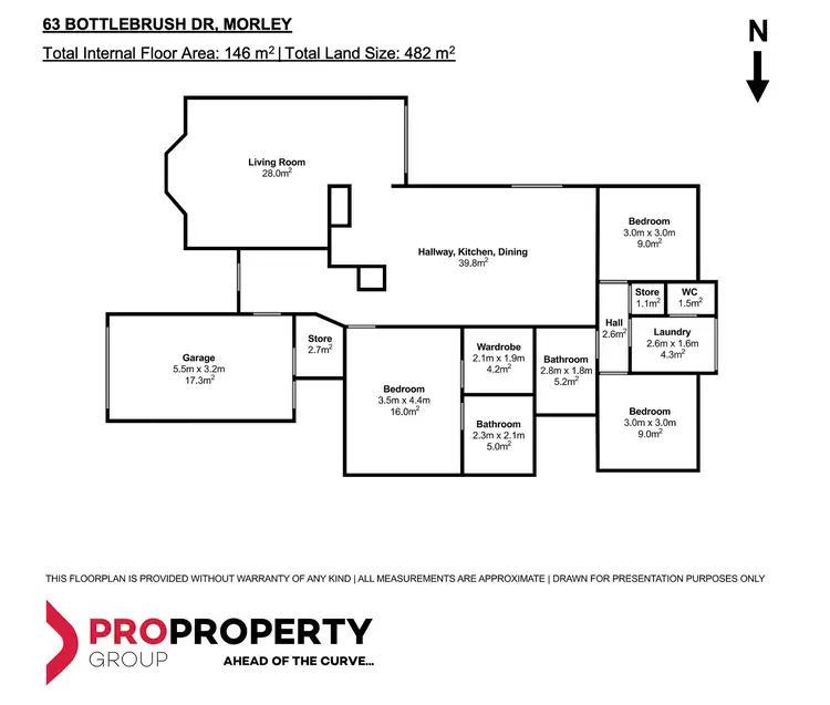 Floorplan of Homely house listing, 63 Bottlebrush Drive, Morley WA 6062