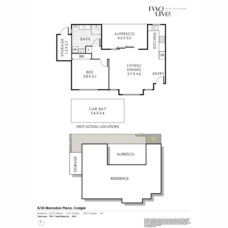 Floorplan of Homely apartment listing, 4/35 Macedon Place, Craigie WA 6025