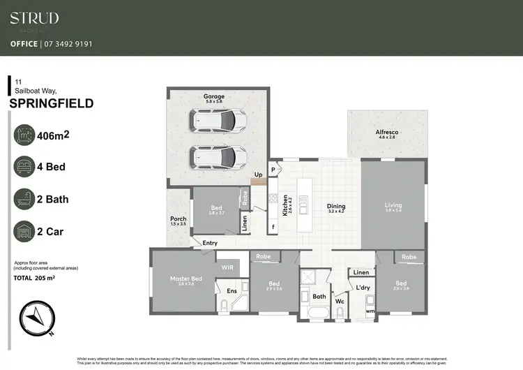 Floorplan of Homely house listing, 11 Sailboat Way, Springfield Lakes QLD 4300