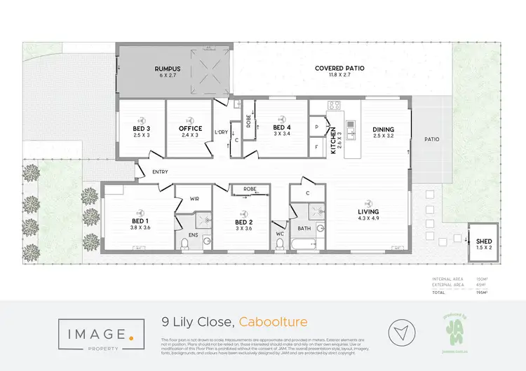Floorplan of Homely house listing, 9 Lily Close, Caboolture QLD 4510