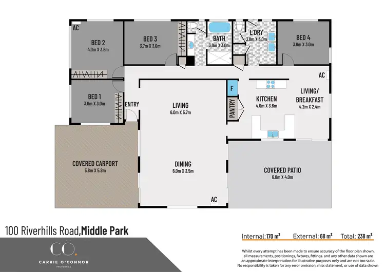Floorplan of Homely house listing, 100 Riverhills Road, Middle Park QLD 4074