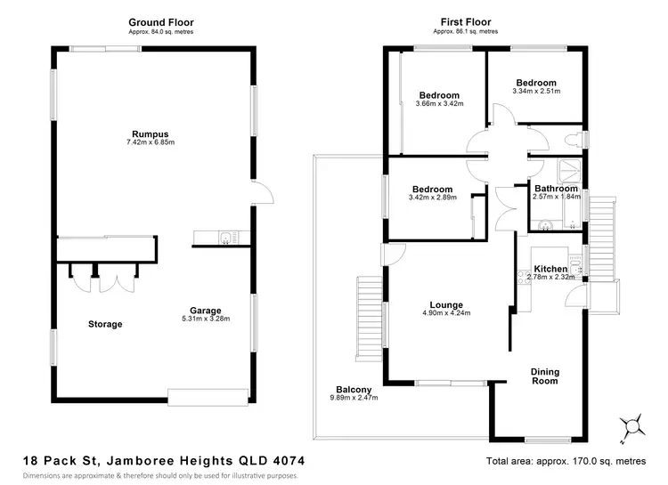 Floorplan of Homely house listing, 18 Pack Street, Jamboree Heights QLD 4074