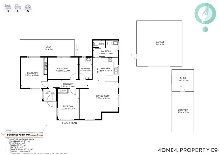 Floorplan of Homely house listing, 27 Dowsing Avenue, Dowsing Point TAS 7010