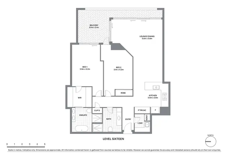 Floorplan of Homely apartment listing, 1611/183 Kent Street, Sydney NSW 2000