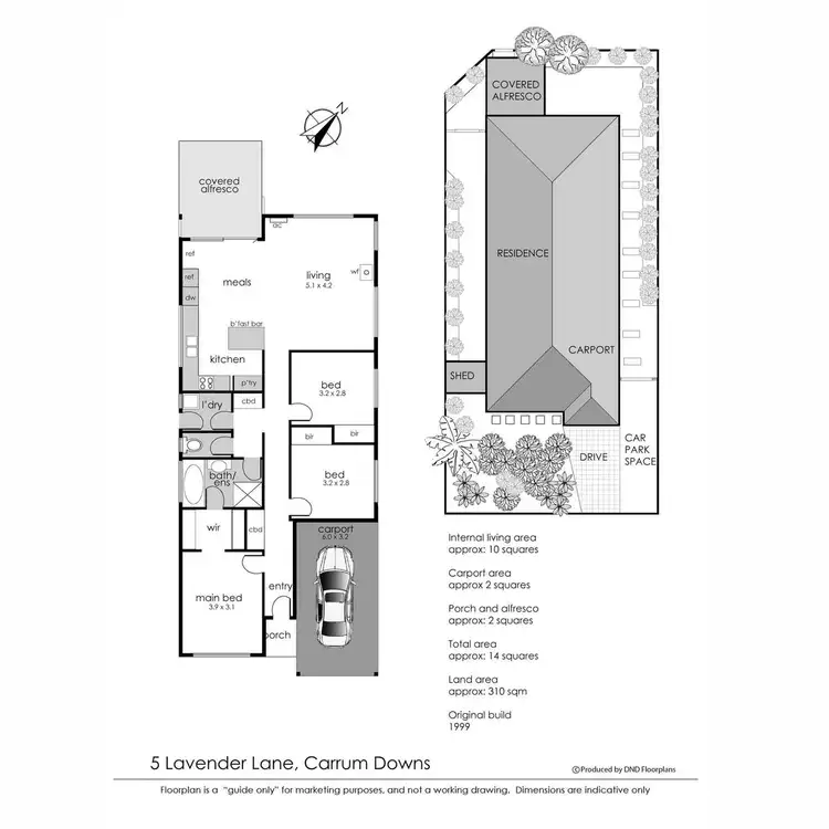 Floorplan of Homely house listing, 5 Lavender Lane, Carrum Downs VIC 3201