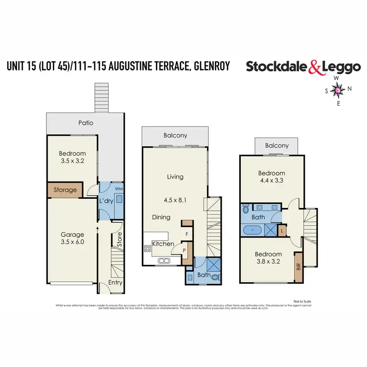 Floorplan of Homely townhouse listing, 15/111-115 Augustine Terrace, Glenroy VIC 3046