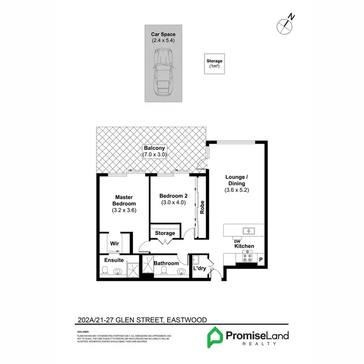 Floorplan of Homely apartment listing, 202A/21 Glen Street, Eastwood NSW 2122