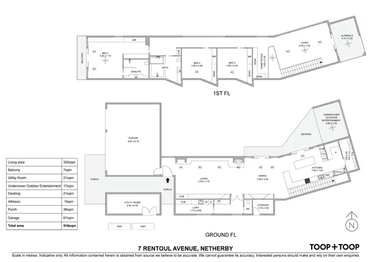 Floorplan of Homely house listing, 7 Rentoul Avenue, Netherby SA 5062