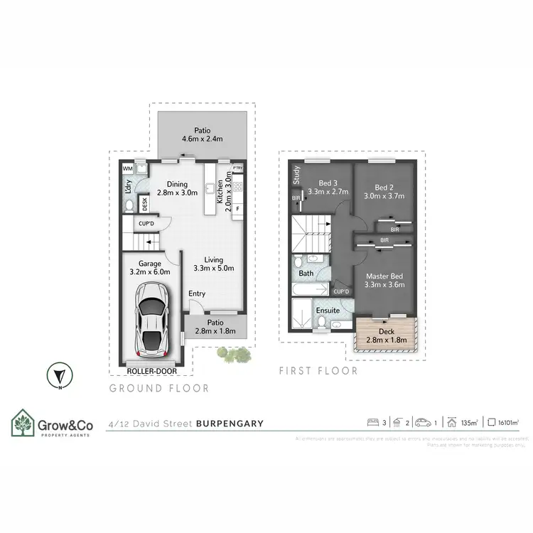 Floorplan of Homely townhouse listing, 4/12 David Street, Burpengary QLD 4505