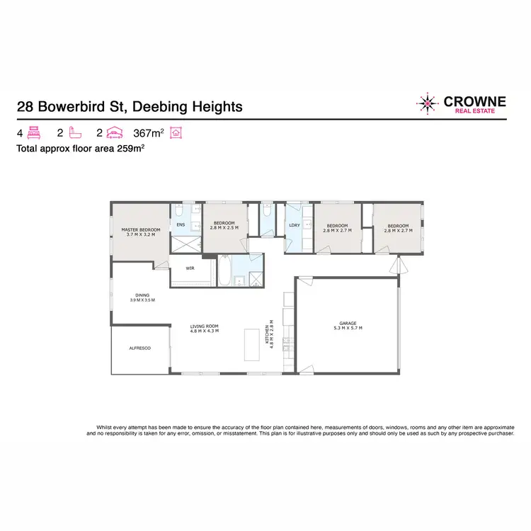 Floorplan of Homely house listing, 28 Bowerbird Street, Deebing Heights QLD 4306