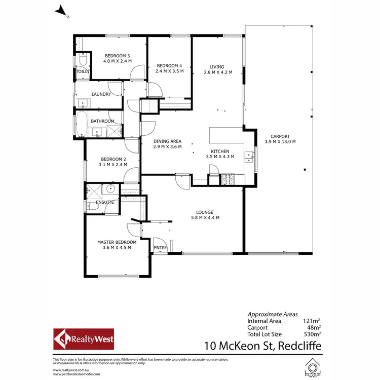 Floorplan of Homely house listing, 10 McKeon Street, Redcliffe WA 6104