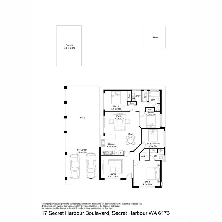 Floorplan of Homely house listing, 17 Secret Harbour Boulevard, Secret Harbour WA 6173