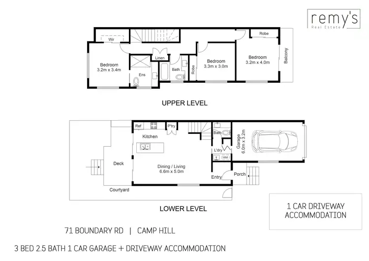 Floorplan of Homely townhouse listing, 71 Boundary Road, Camp Hill QLD 4152