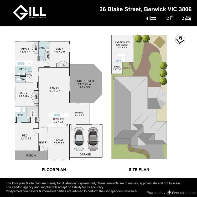 Floorplan of Homely house listing, 26 blake Street, Berwick VIC 3806